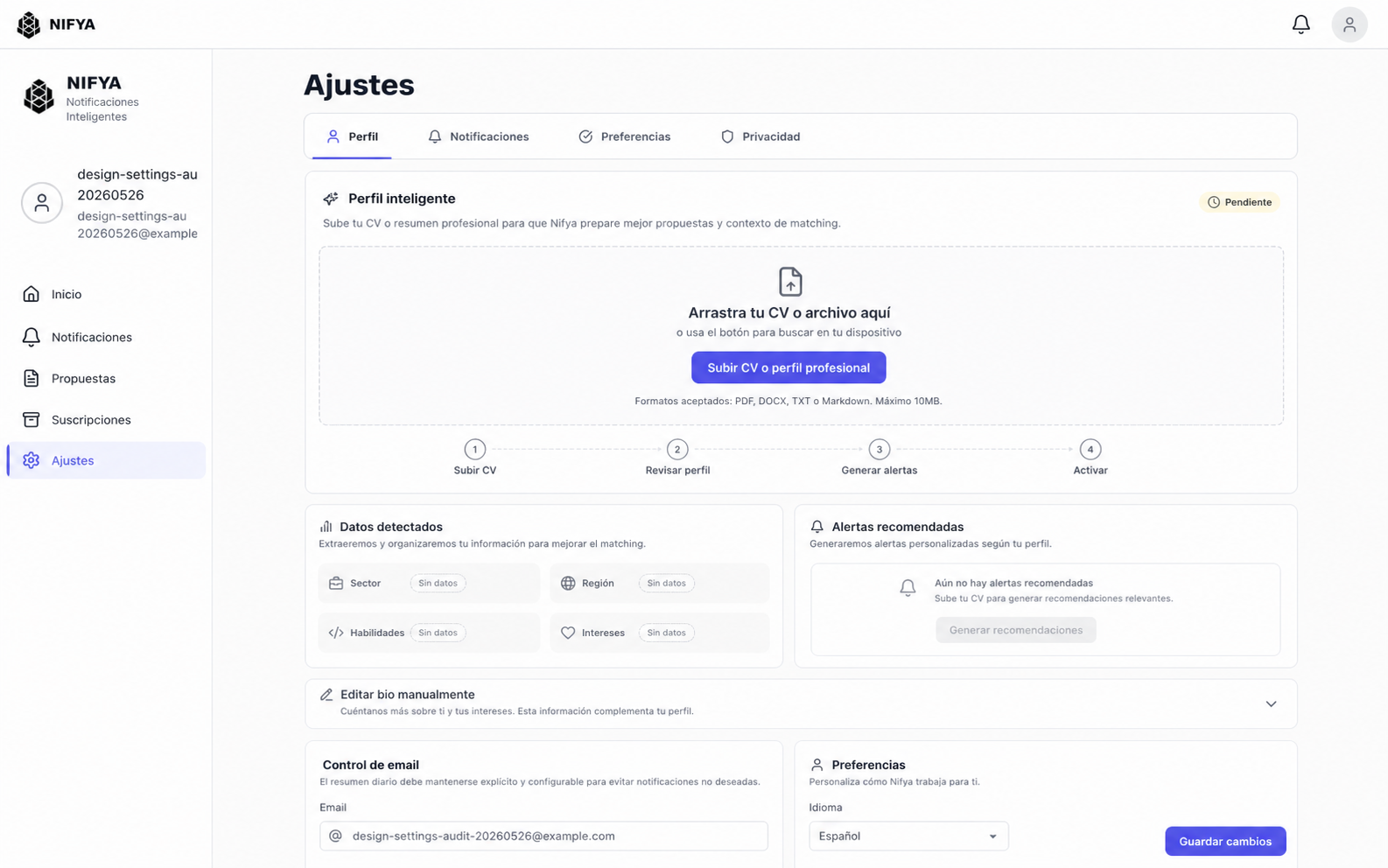 Desktop settings redesign v1