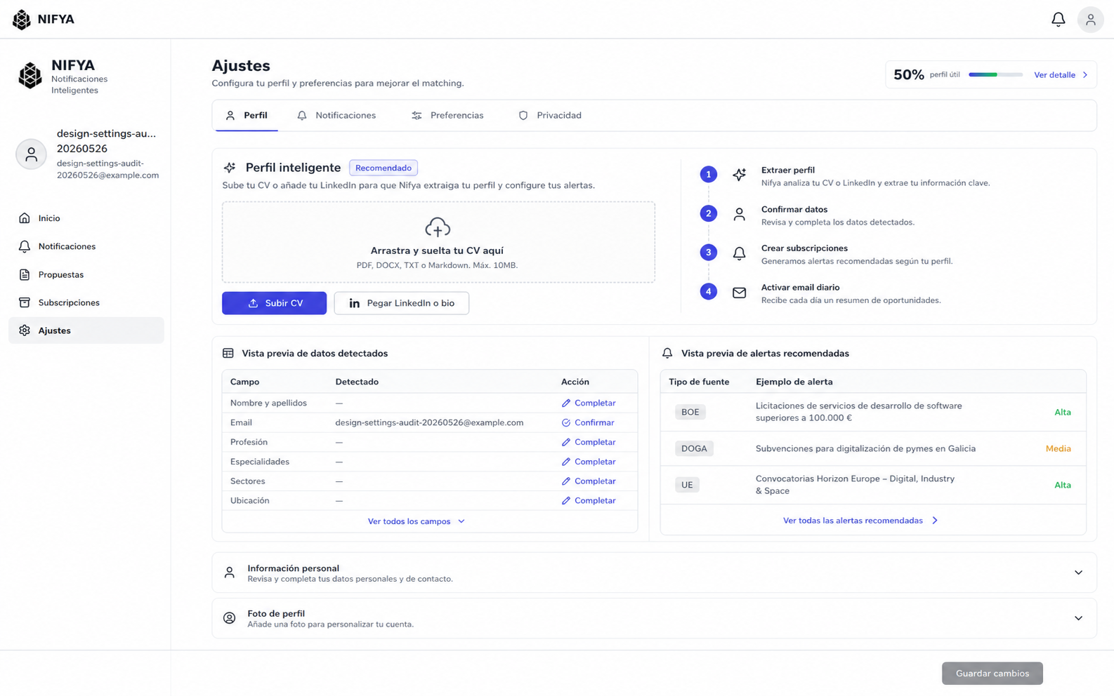 Desktop settings redesign v2
