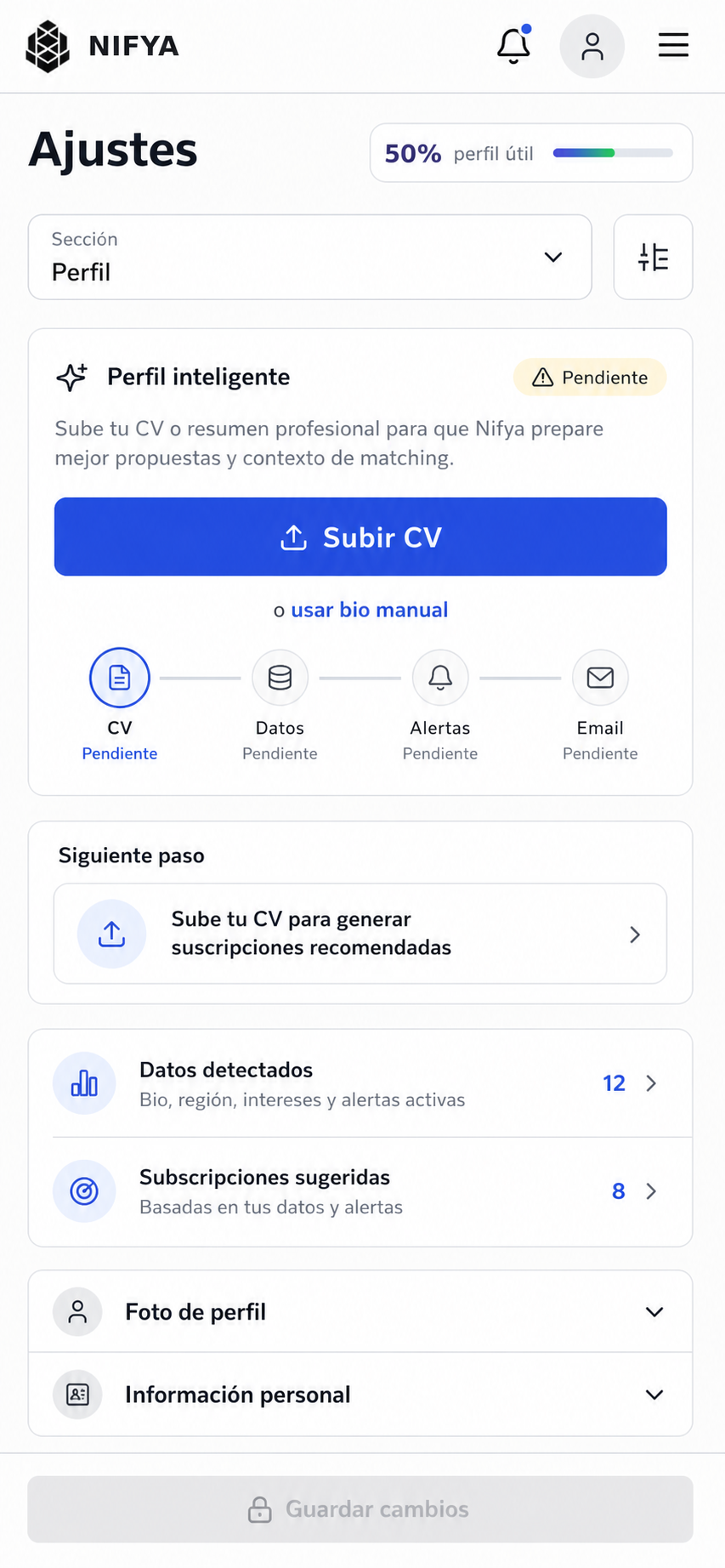 Mobile settings redesign v2